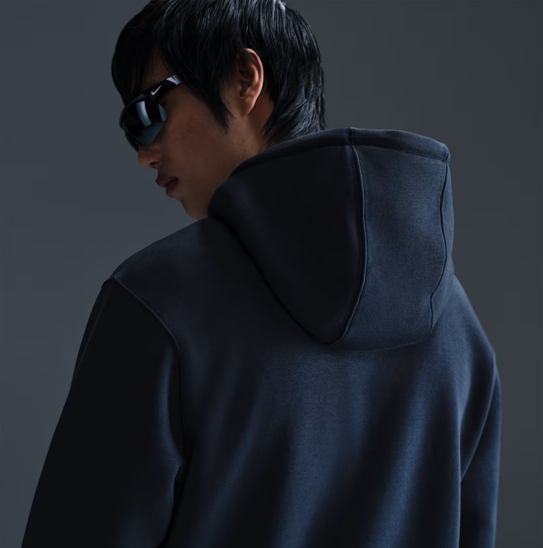 Club Fleece Full-Zip Kapüşonlu Üst Lacivert - 2