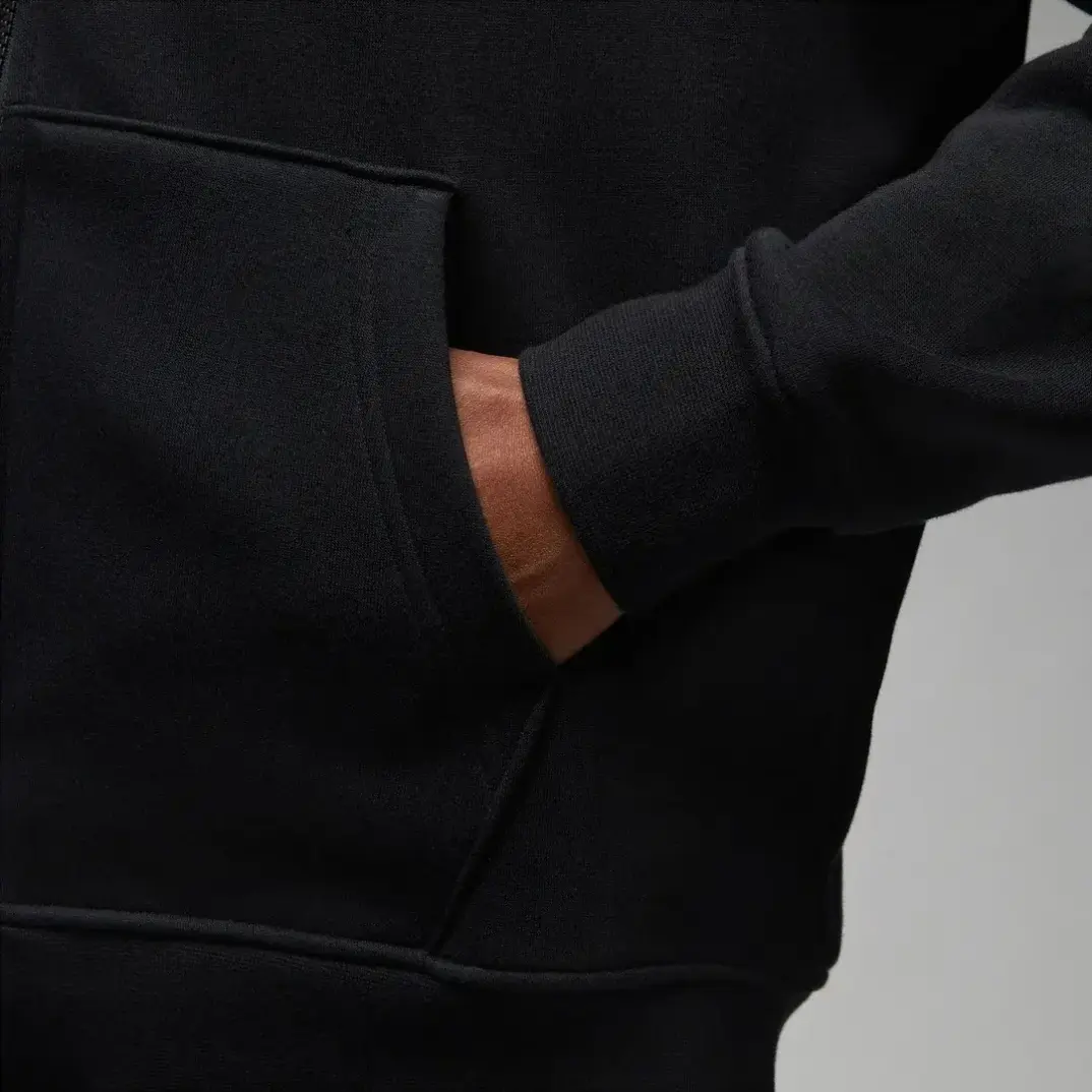 Essentials Tam Boy Fermuarlı Fleece Takım Siyah - 3