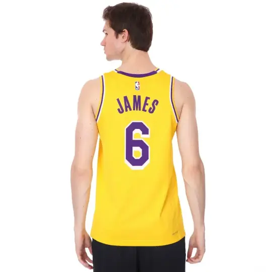 Los Angeles Lakers NBA Swgmn Jsy Icon 20 Sarı Basketbol Forması - 2