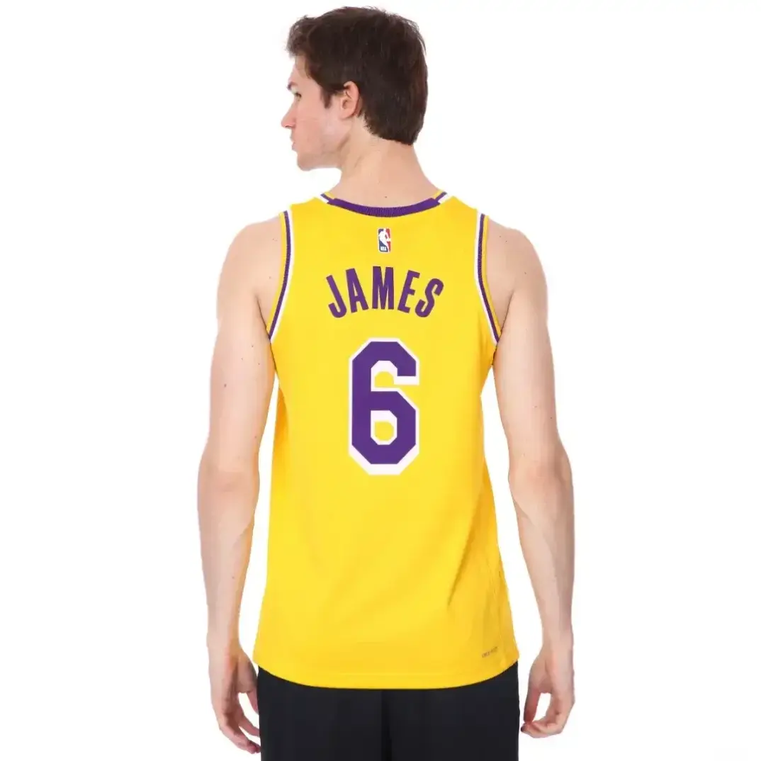 Los Angeles Lakers NBA Swgmn Jsy Icon 20 Sarı Basketbol Forması - 2