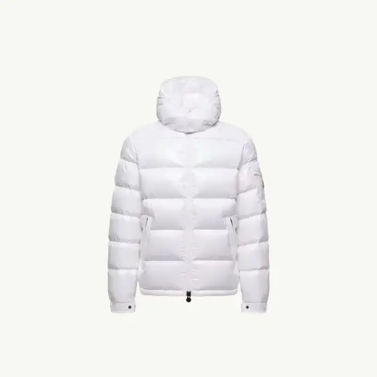 Maya Hooded Short Down Beyaz Mont - 2