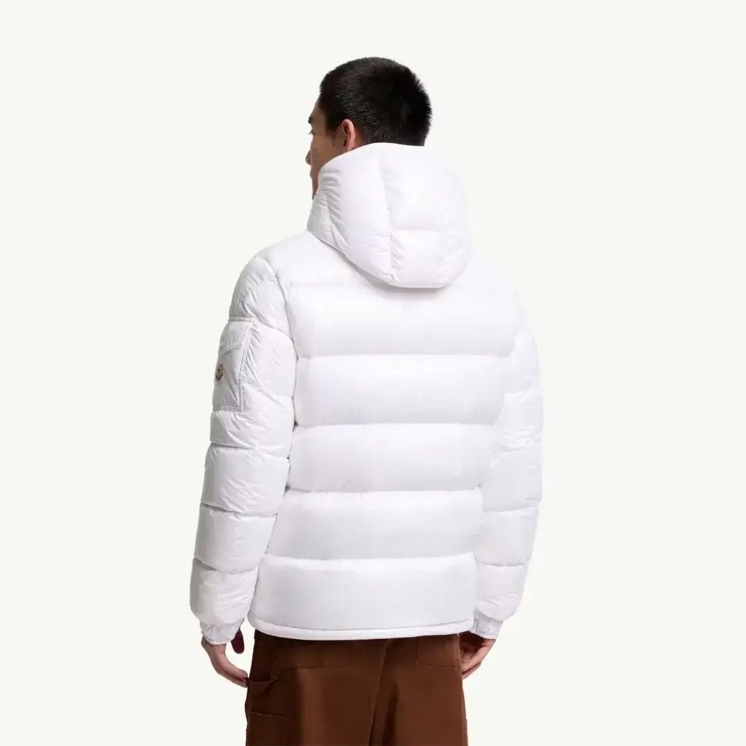 Maya Hooded Short Down Beyaz Mont - 4