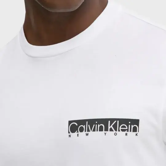 Ny Chest Box Logo T-shirt Beyaz - 3