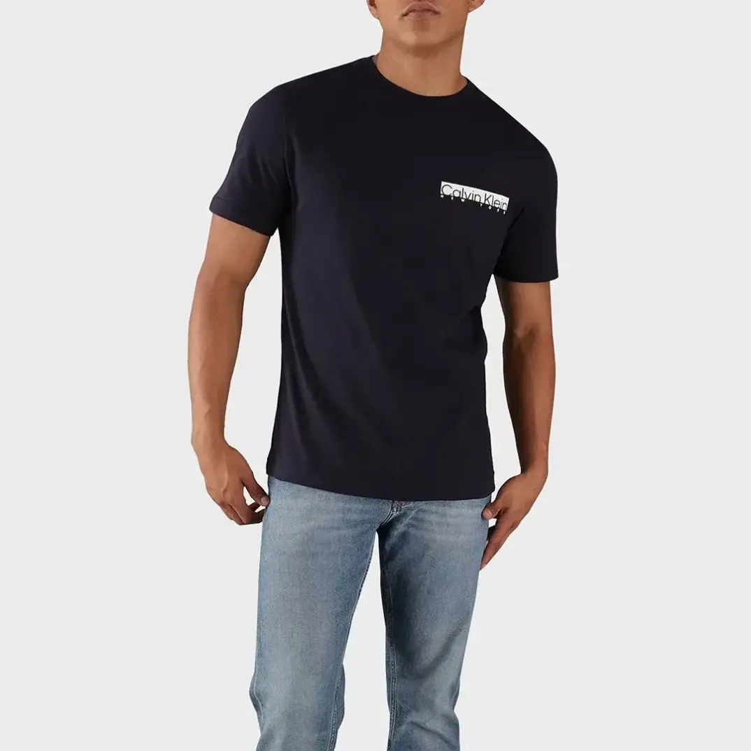 Ny Chest Box Logo T-shirt Siyah - 1