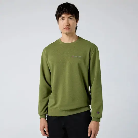 Powerblend Fleece Crew Sweatshirt Yeşil