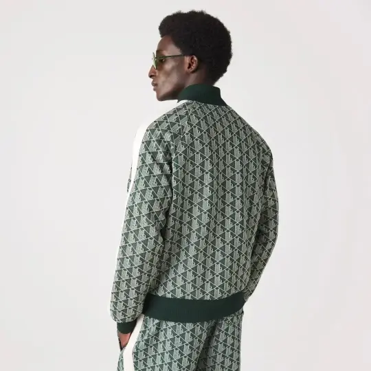 Regular Fit Monogram Sweatshirt Yeşil - 2