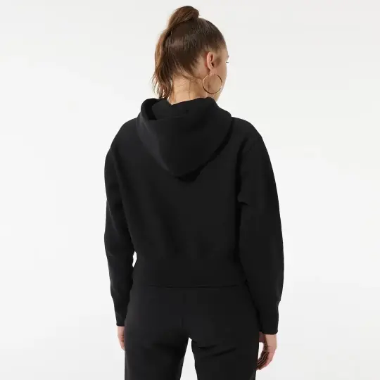 Reverse Weave Kadın Hoodie C Logo Siyah - 2