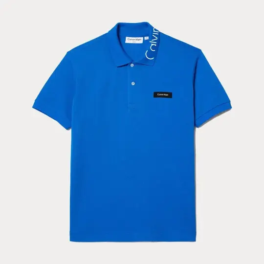 Streç Pique Slim Polo T-Shirt Mavi
