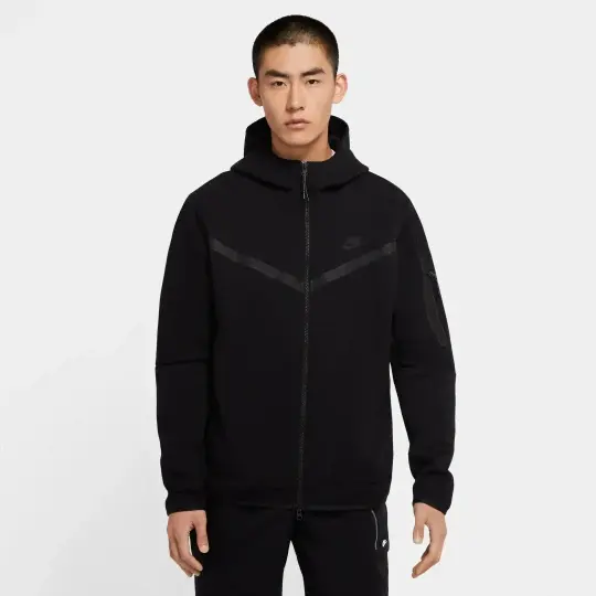 Tech Fleece Full Zip Hoodie Siyah