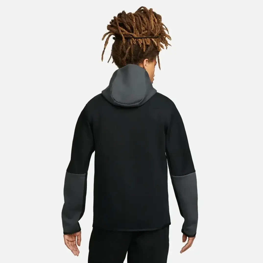 Tech Fleece Full Zip Hoodie SiyahAnthraciteVolt - 2