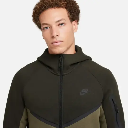 Tech Full-Zip Windrunner Hoodie SequoiaMedium OliveBlack - 4