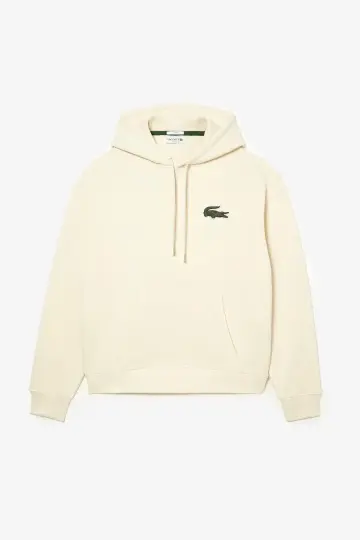 Unisex Loose Fit Kapüşonlu Organik Pamuk Bej