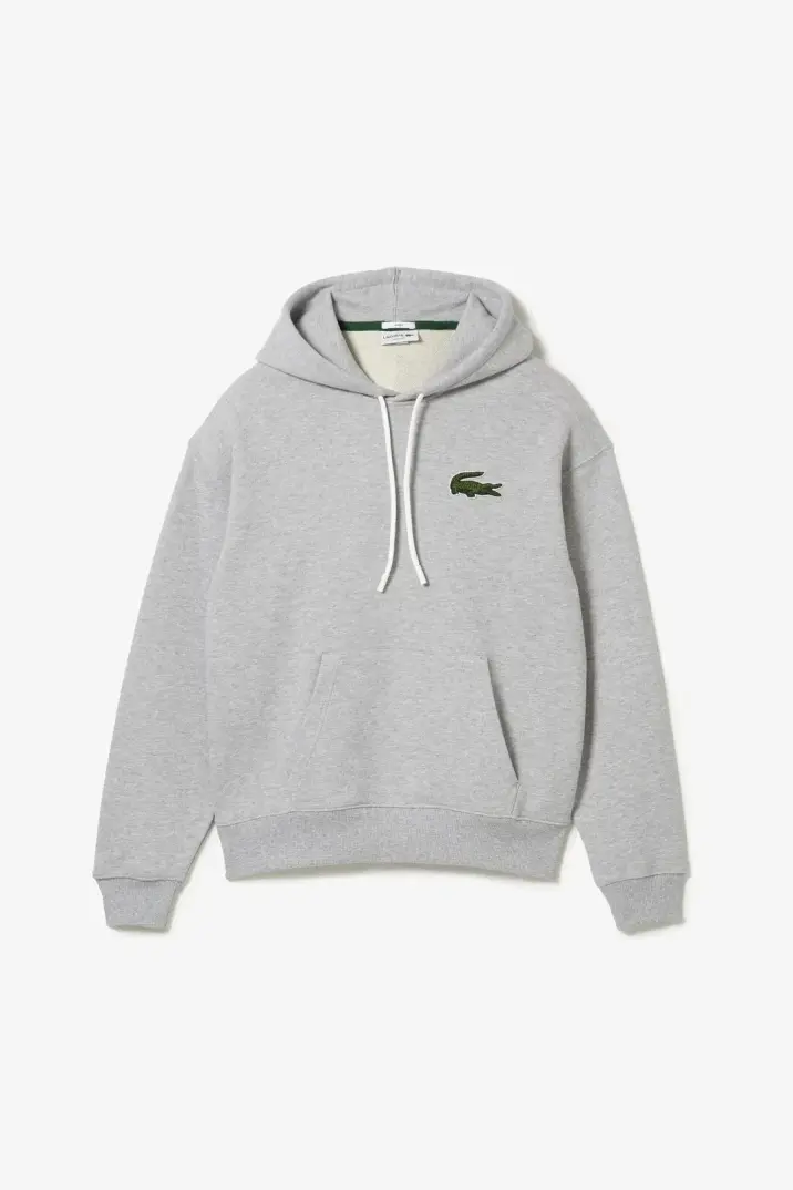 Unisex Loose Fit Kapüşonlu Organik Pamuk Gri - 1