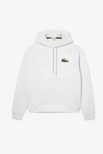 Unisex Loose Fit Kapüşonlu Organik Pamuk Off-White