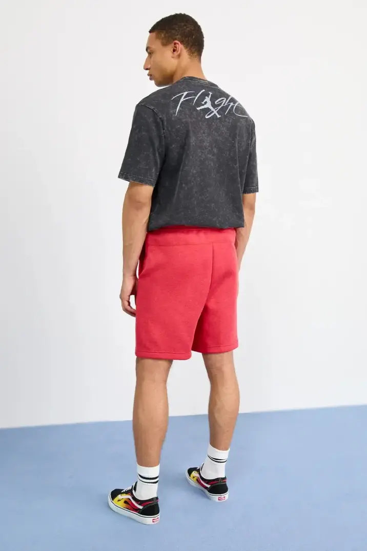 Yeni Tech Fleece Şort Kırmızı - 3